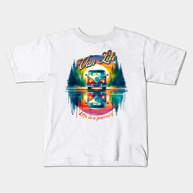 Van Life Kids T-Shirt by Sublime Art